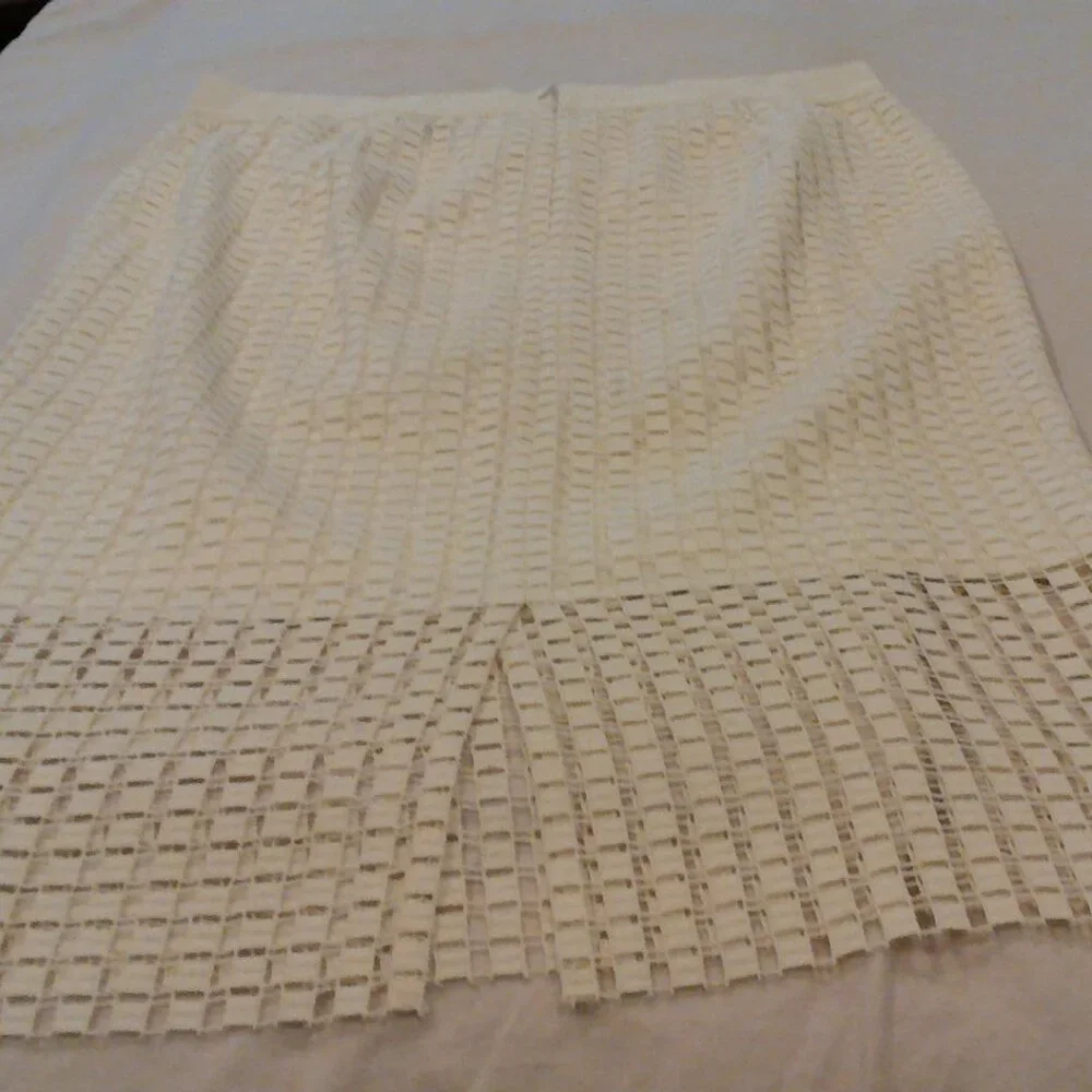 AnnTaylor Lace Skirt.  Ivory. Size 14 - Picture 4 of 4
